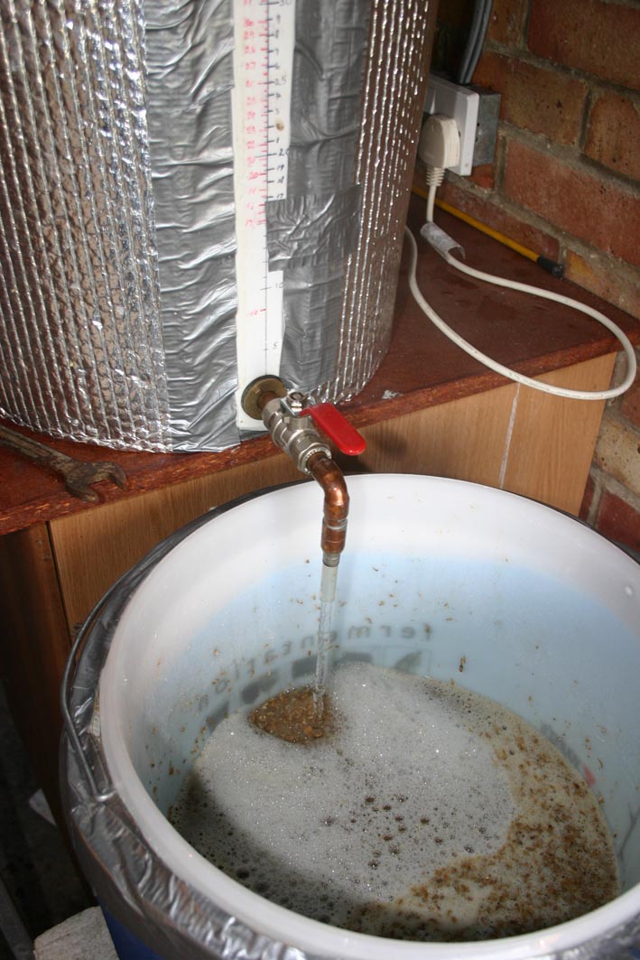 batch sparge draining top=up volume from boiler
