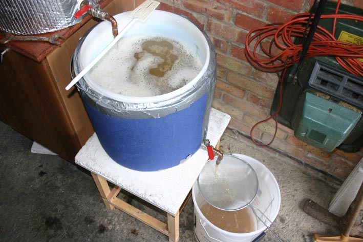 batch sparge run-off into underback