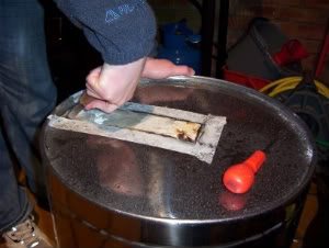 peeling away thermopot skin