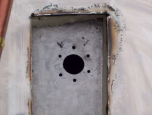 thermopot drilled to accept flange