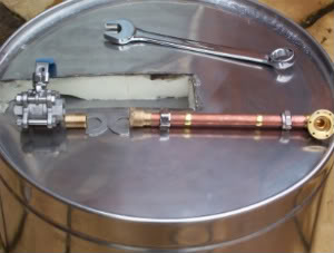 thermopot tap and outlet assembly before fitting