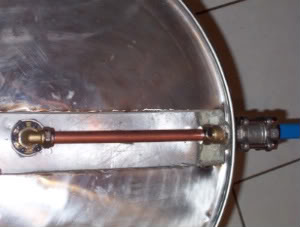 thermopot tap and outlet assembly fitted